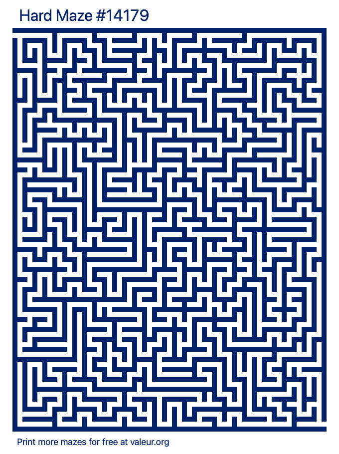 Free Printable Hard Maze number 14179