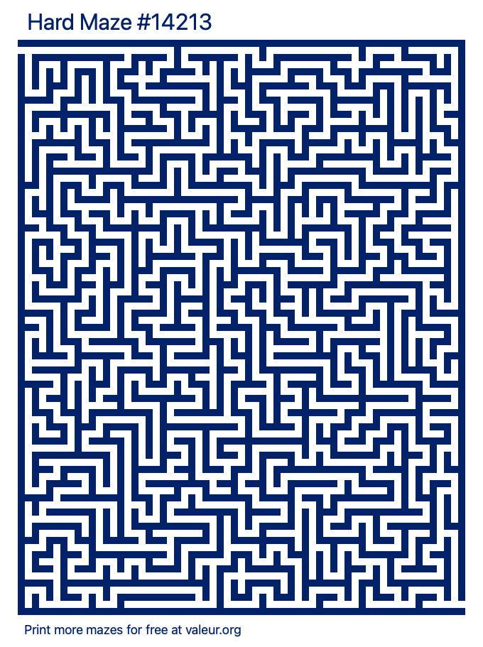 Free Printable Hard Maze number 14213