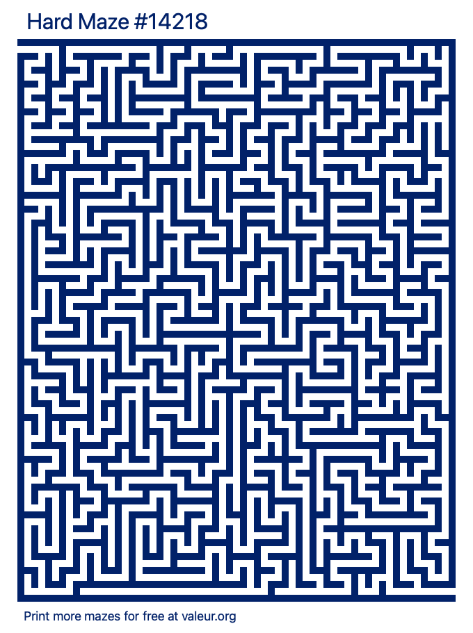 Free Printable Hard Maze number 14218