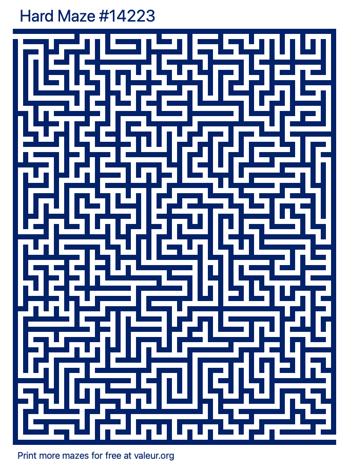 Free Printable Hard Maze number 14223