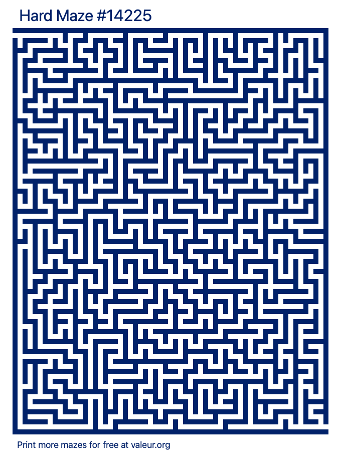 Free Printable Hard Maze number 14225