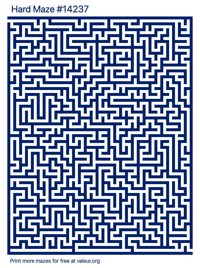 Free Printable Hard Maze number 14237