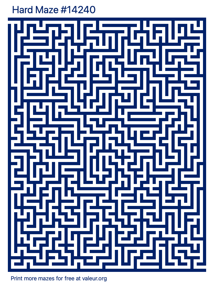 Free Printable Hard Maze number 14240