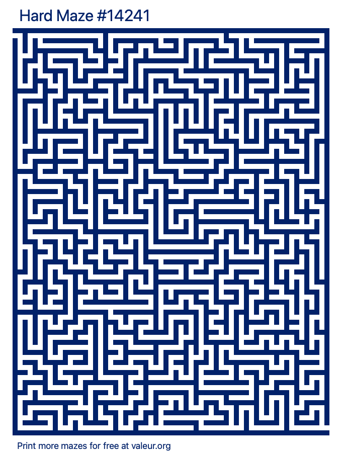 Free Printable Hard Maze number 14241