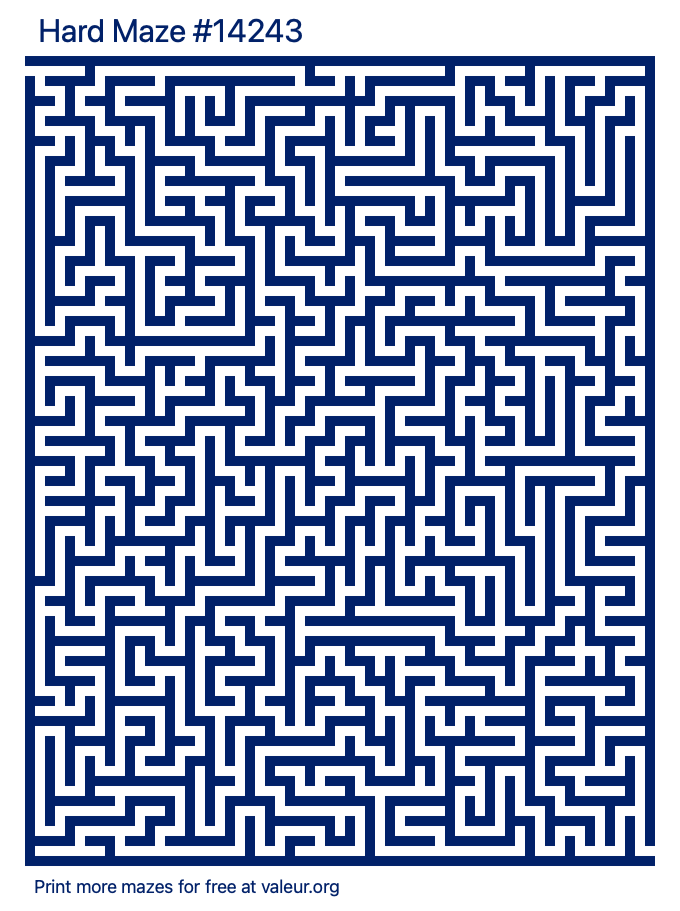 Free Printable Hard Maze number 14243