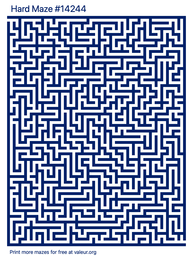 Free Printable Hard Maze number 14244