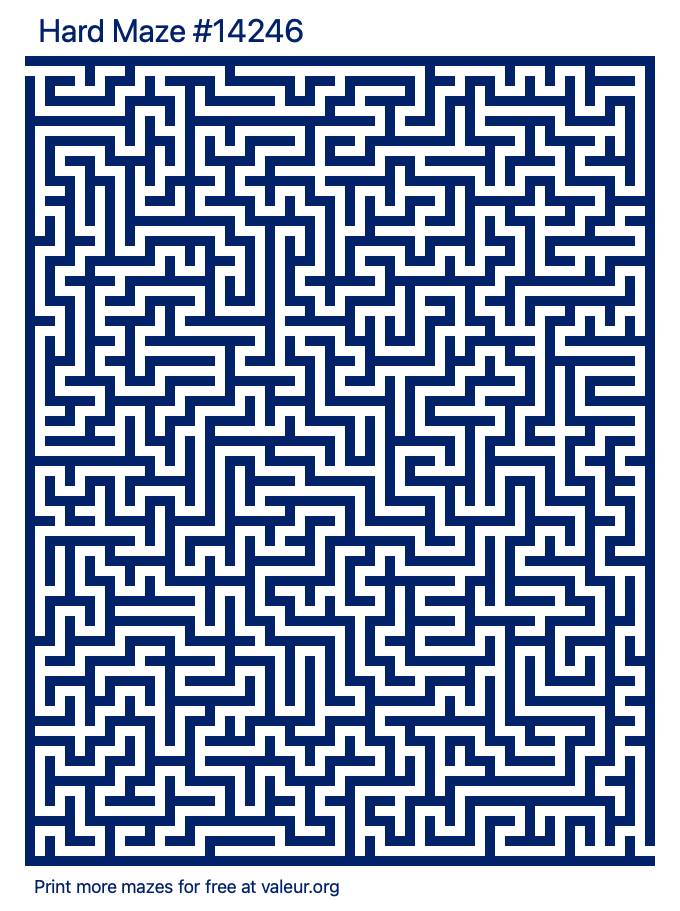 Free Printable Hard Maze number 14246