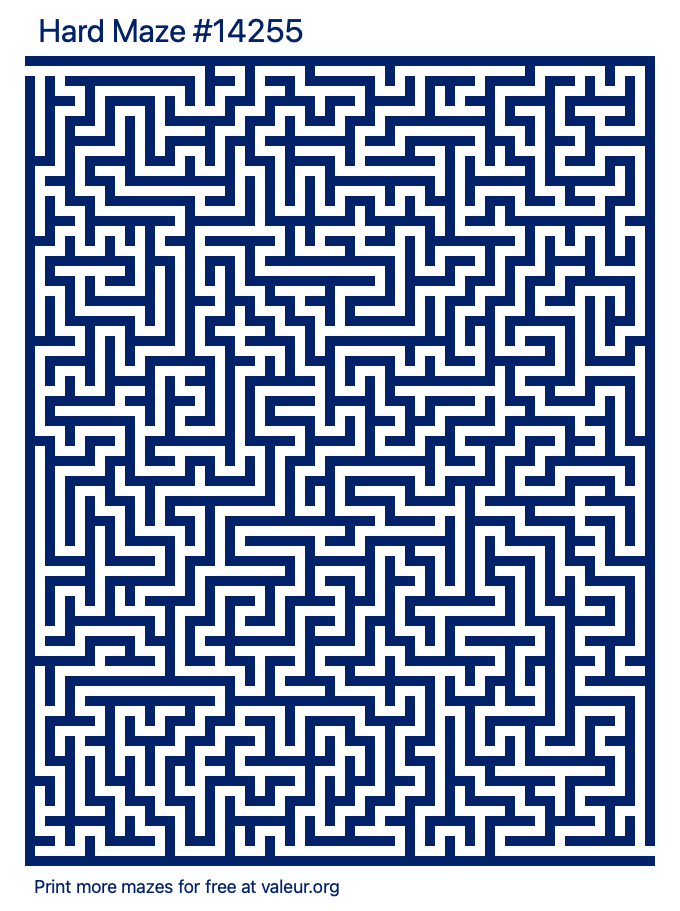 Free Printable Hard Maze number 14255