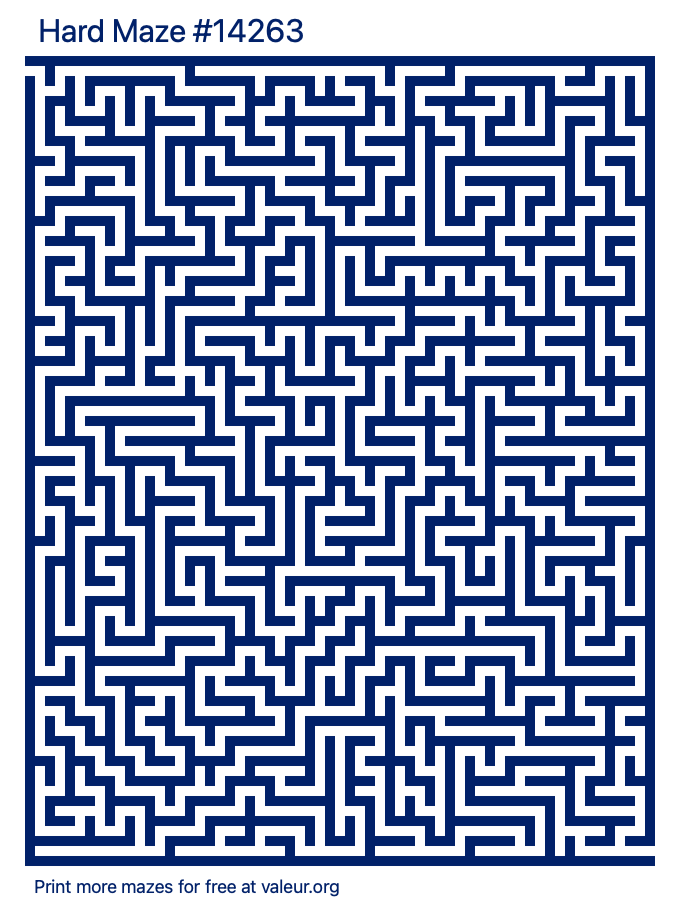 Free Printable Hard Maze number 14263