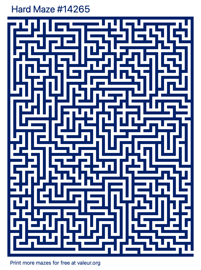 Free Printable Hard Maze number 14265