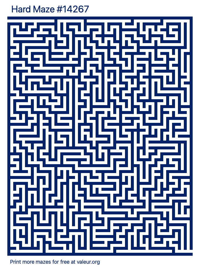 Free Printable Hard Maze number 14267