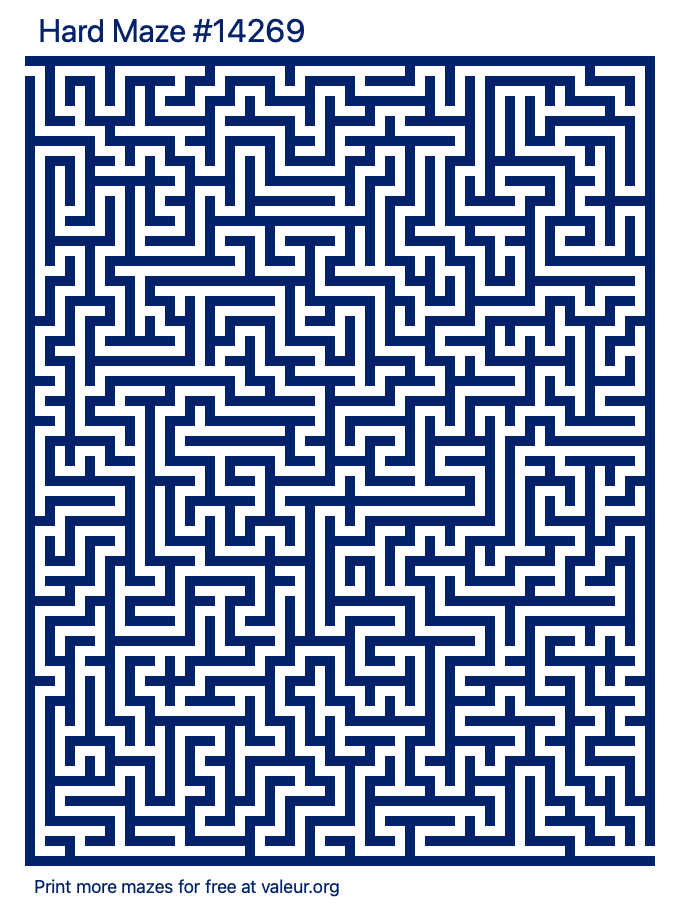 Free Printable Hard Maze number 14269