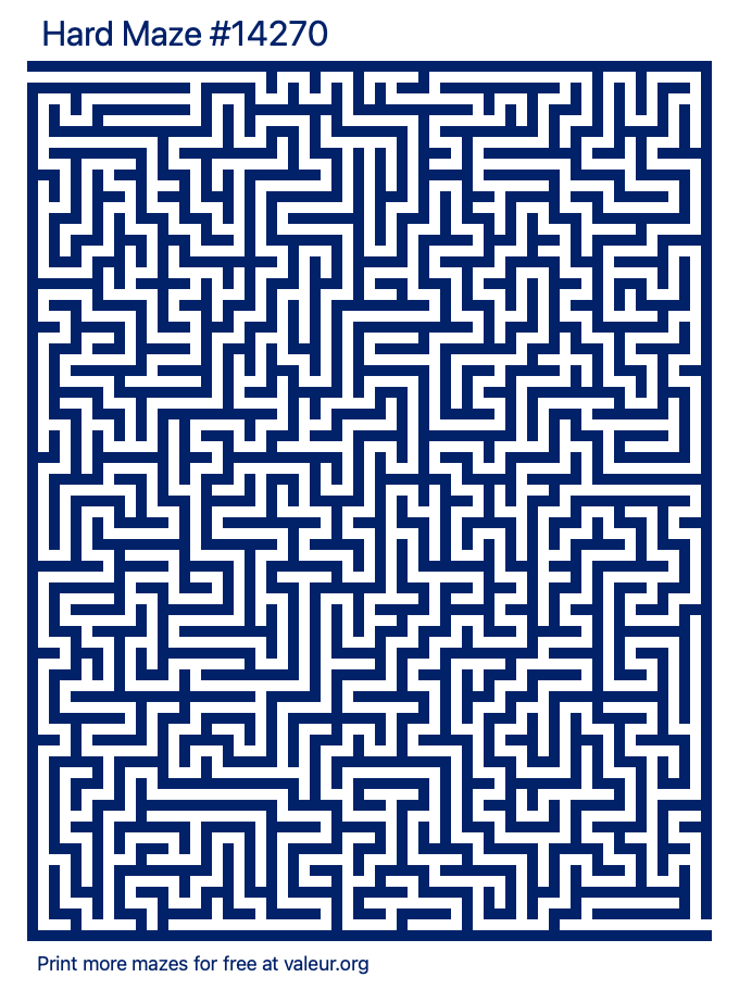 Free Printable Hard Maze number 14270