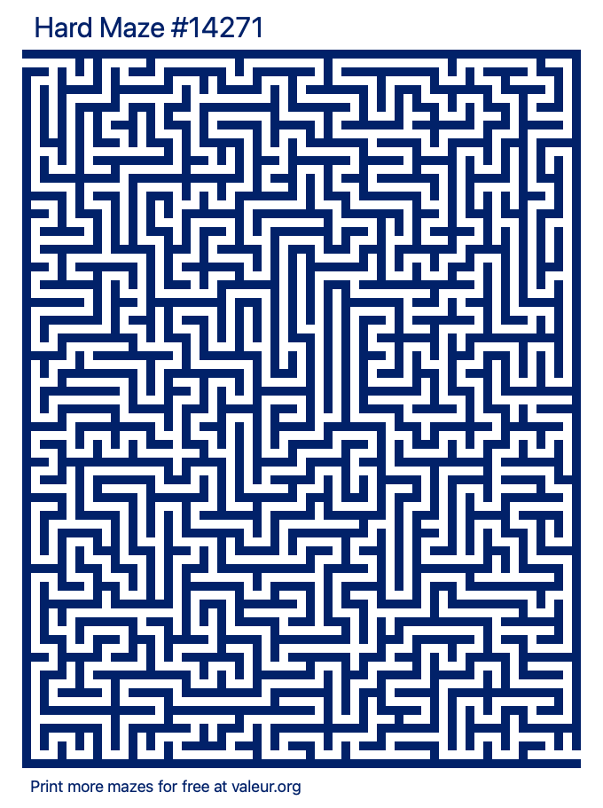 Free Printable Hard Maze number 14271