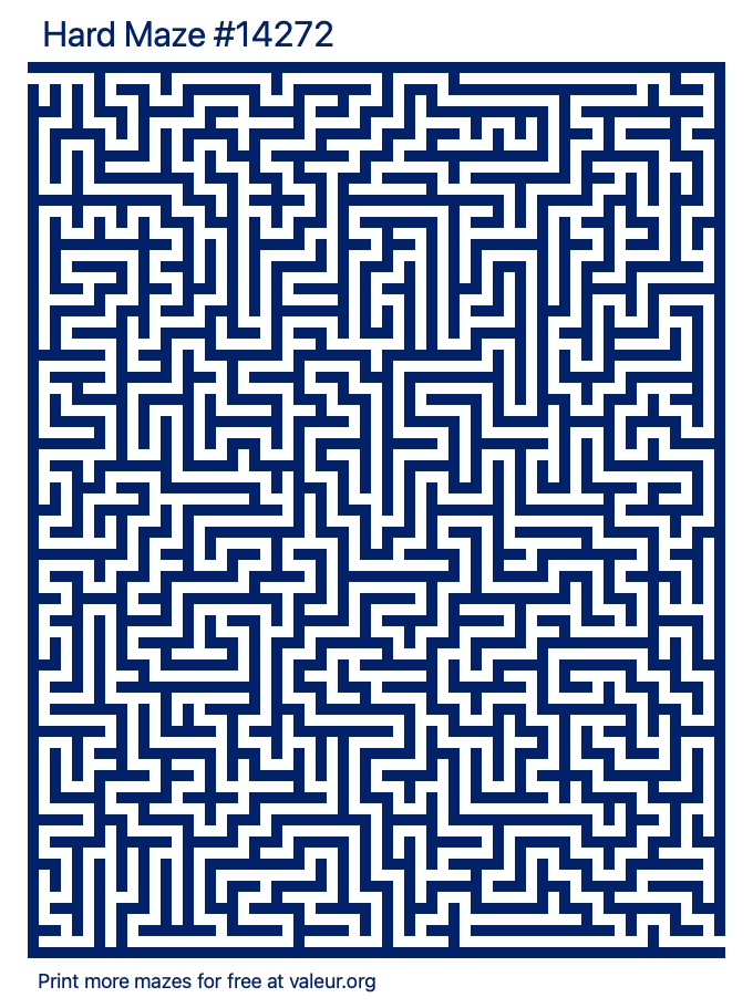 Free Printable Hard Maze number 14272