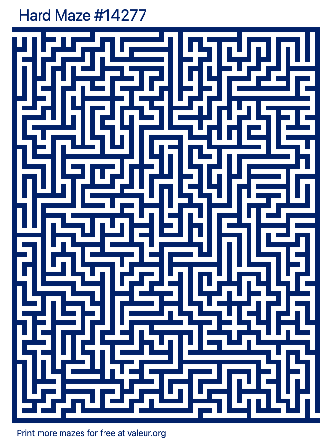 Free Printable Hard Maze number 14277