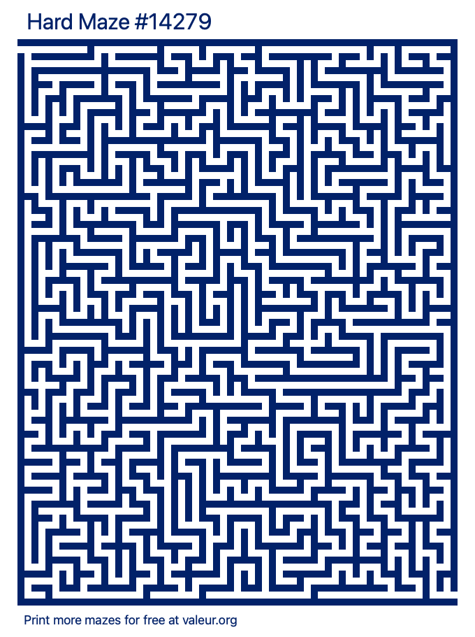 Free Printable Hard Maze number 14279