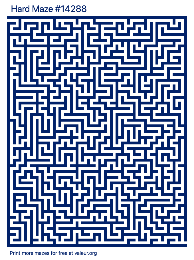Free Printable Hard Maze number 14288