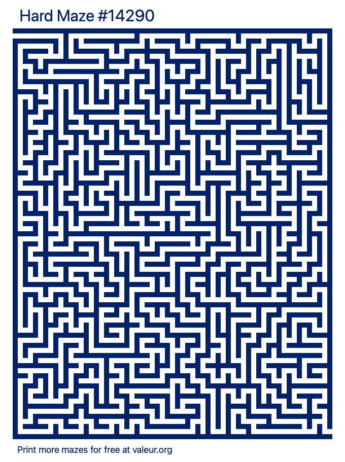 Free Printable Hard Maze number 14290