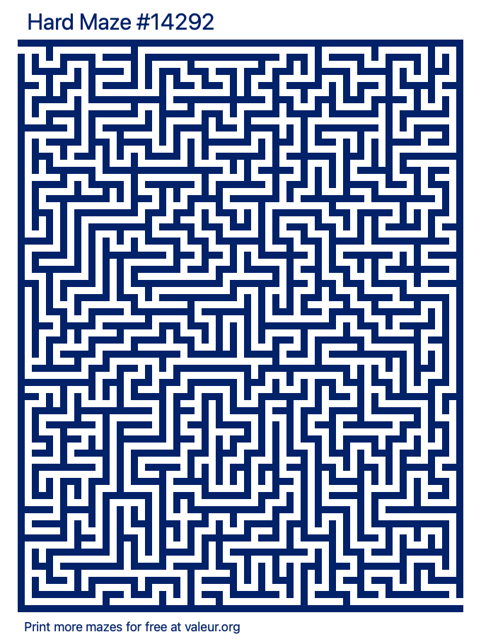 Free Printable Hard Maze number 14292