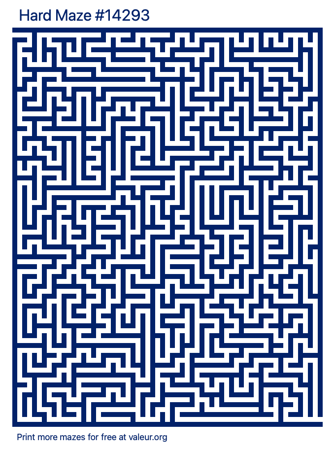 Free Printable Hard Maze number 14293