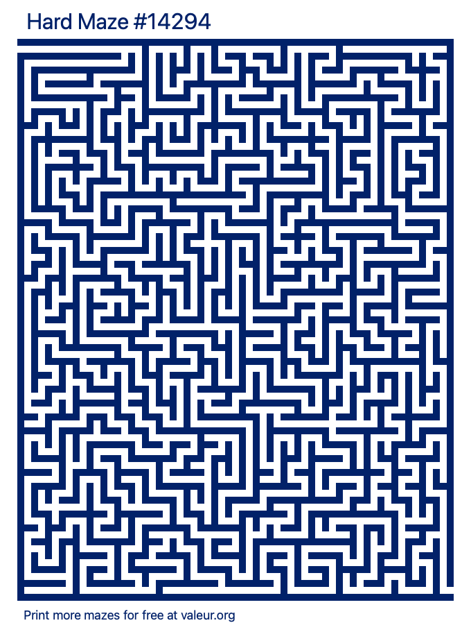Free Printable Hard Maze number 14294