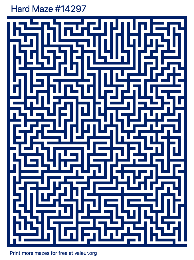 Free Printable Hard Maze number 14297