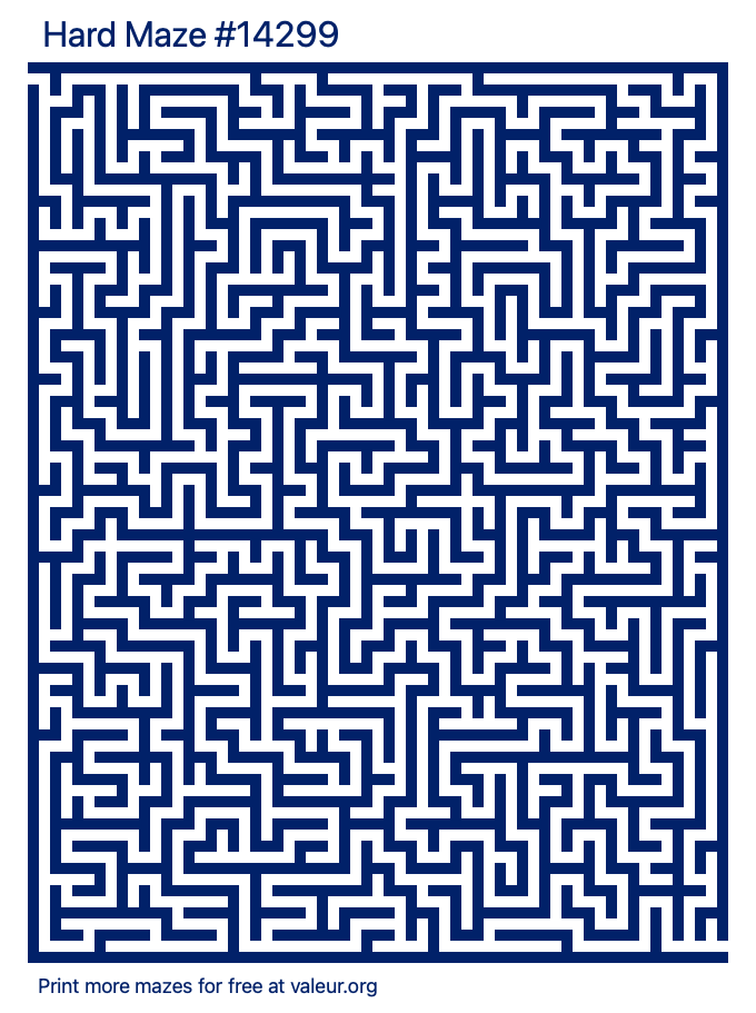 Free Printable Hard Maze number 14299
