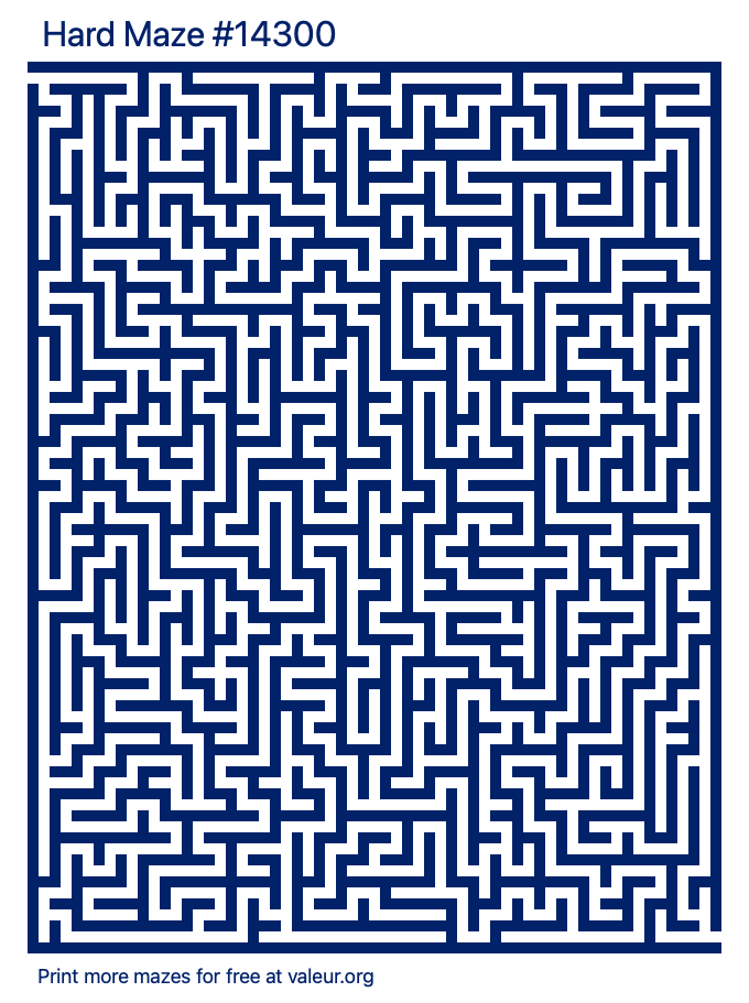 Free Printable Hard Maze number 14300