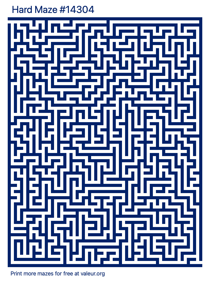 Free Printable Hard Maze number 14304
