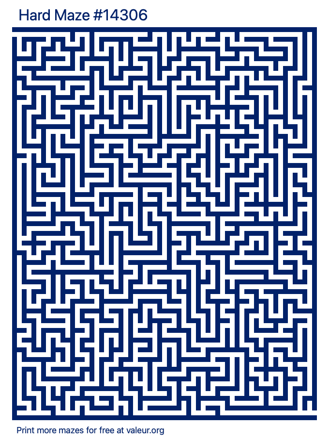 Free Printable Hard Maze number 14306