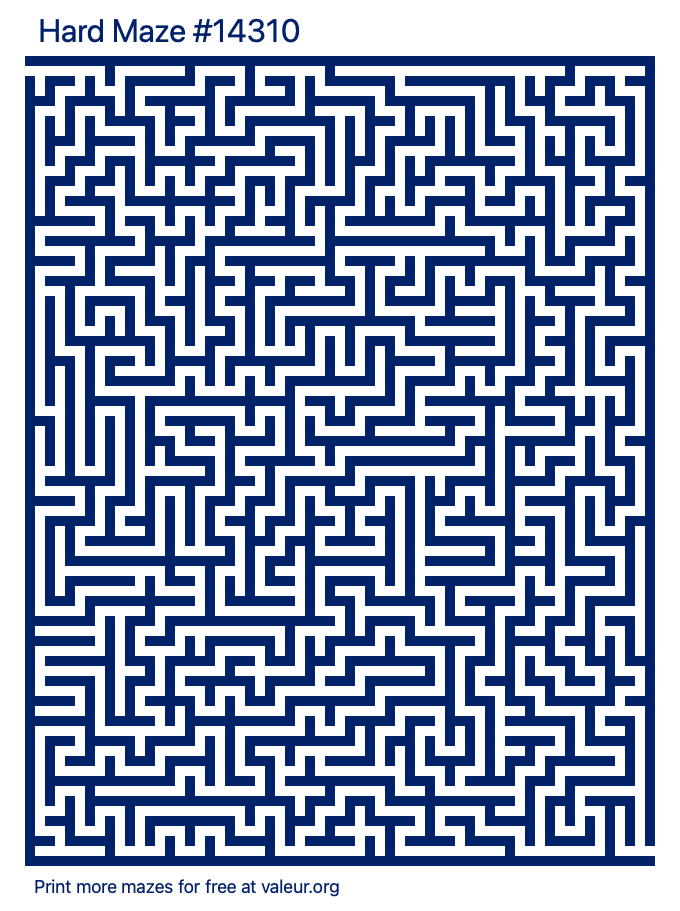 Free Printable Hard Maze number 14310