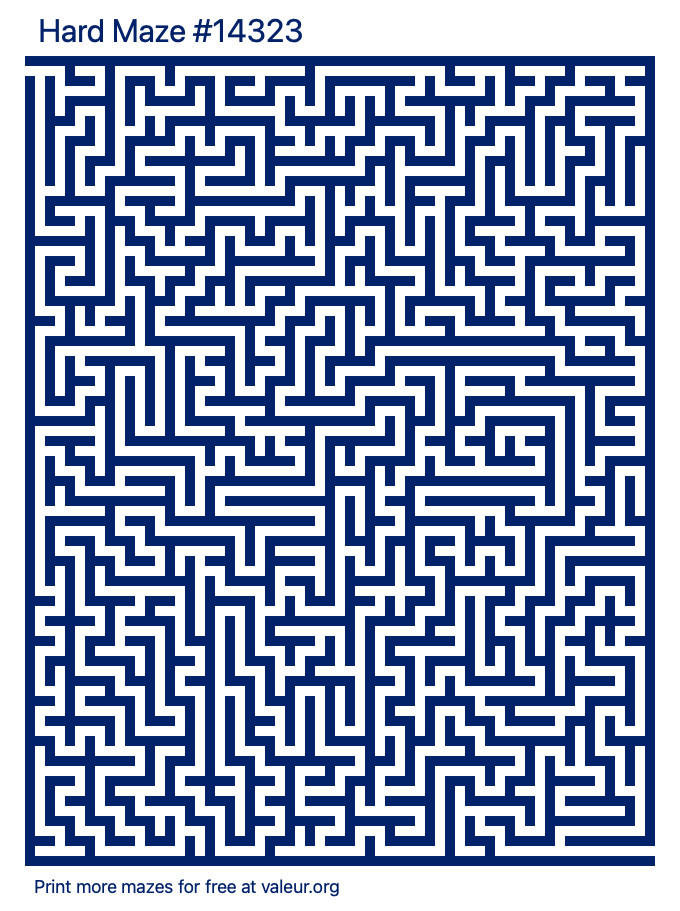 Free Printable Hard Maze number 14323