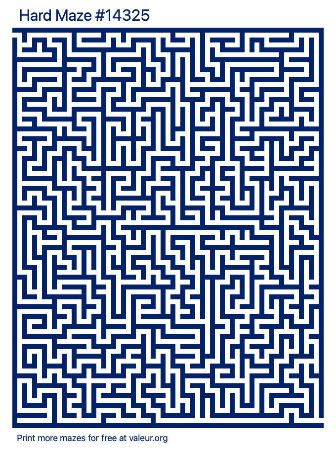 Free Printable Hard Maze number 14325