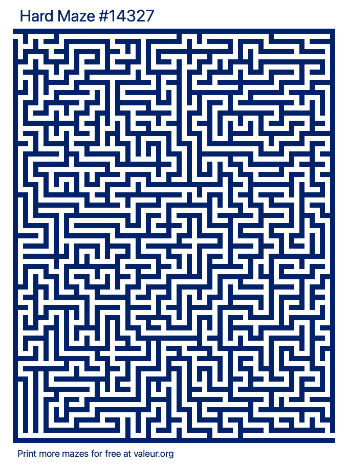 Free Printable Hard Maze number 14327