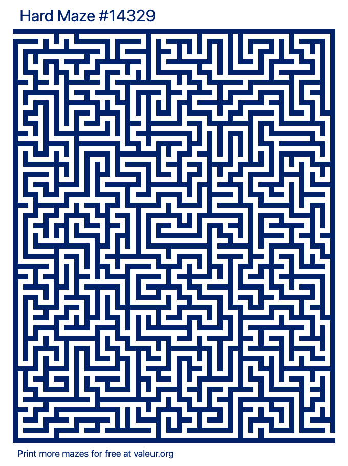 Free Printable Hard Maze number 14329