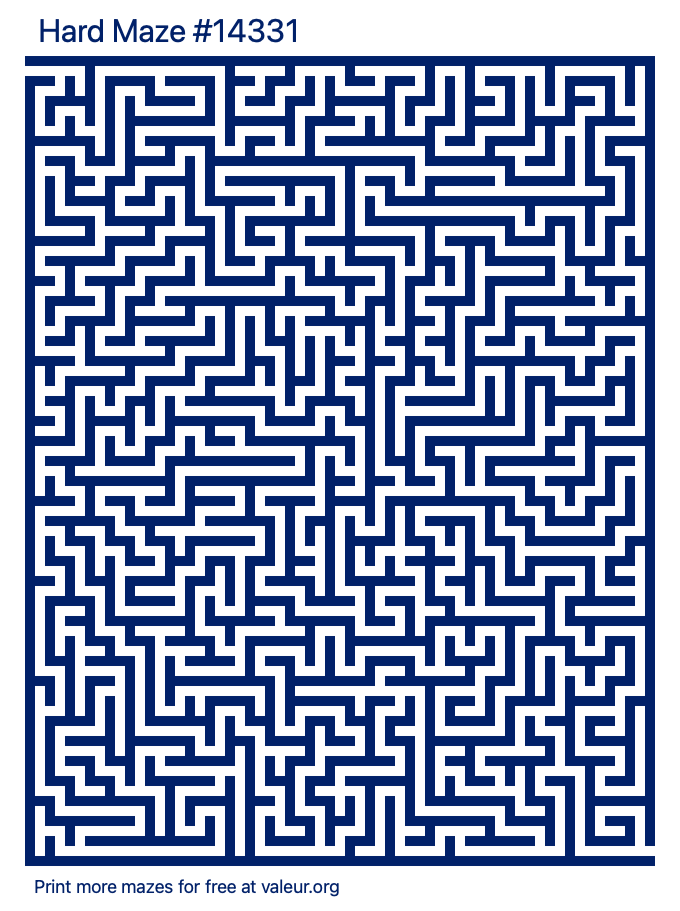 Free Printable Hard Maze number 14331