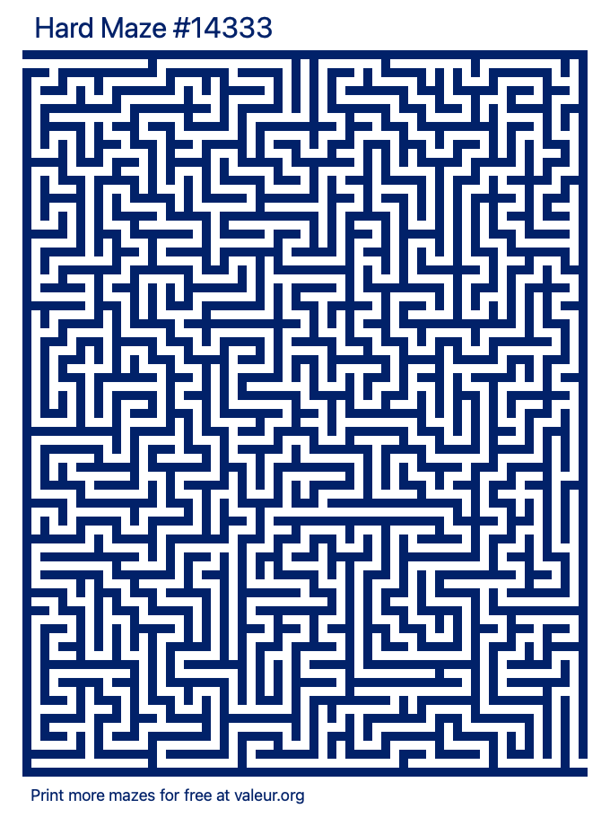 Free Printable Hard Maze number 14333