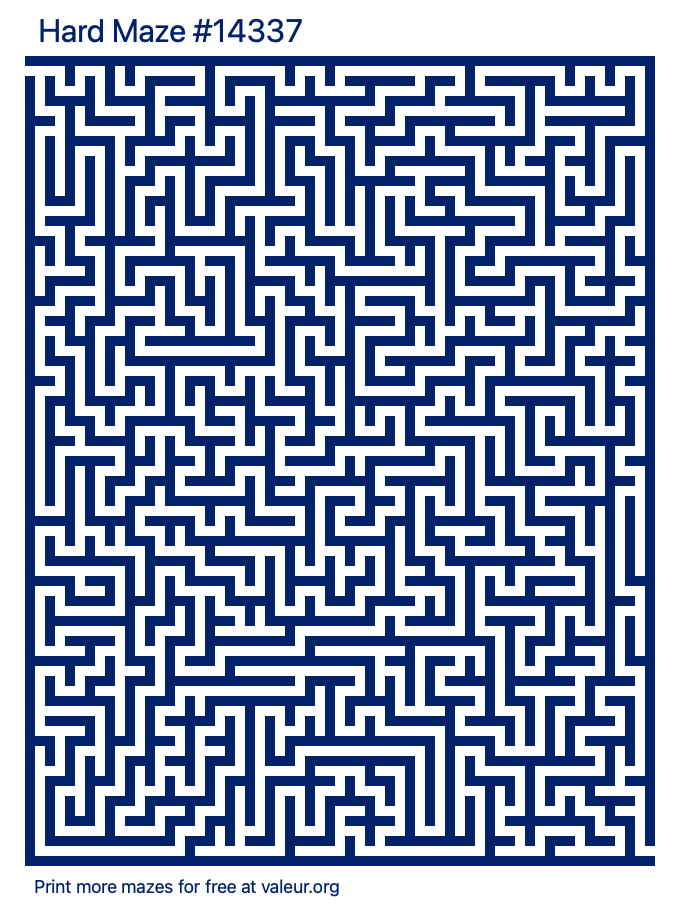 Free Printable Hard Maze number 14337