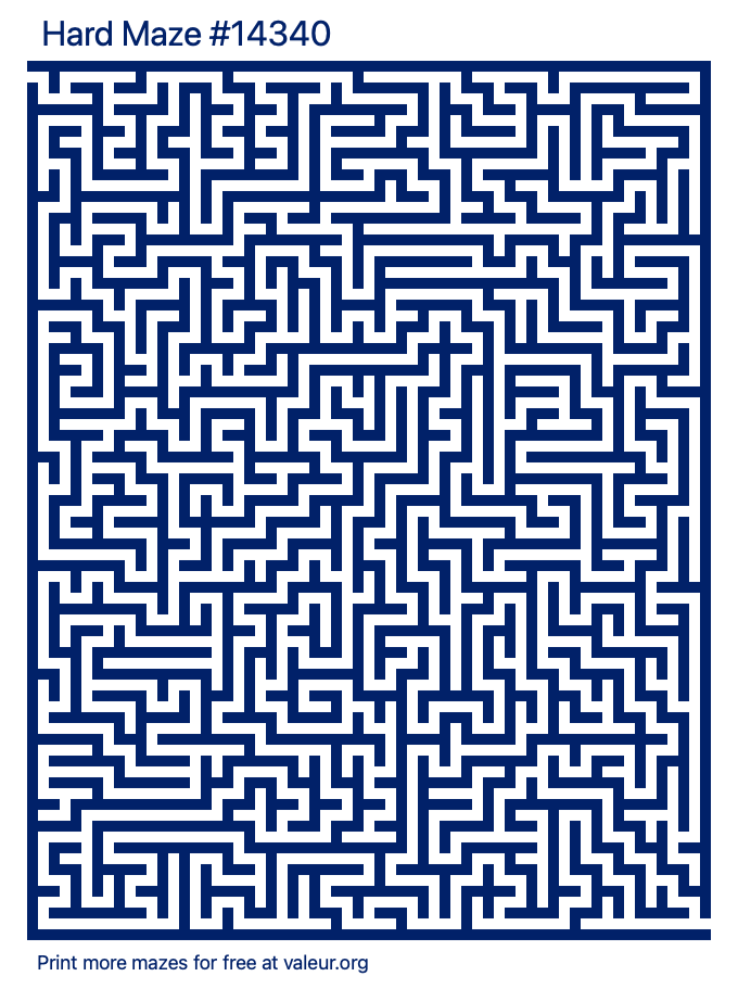 Free Printable Hard Maze number 14340