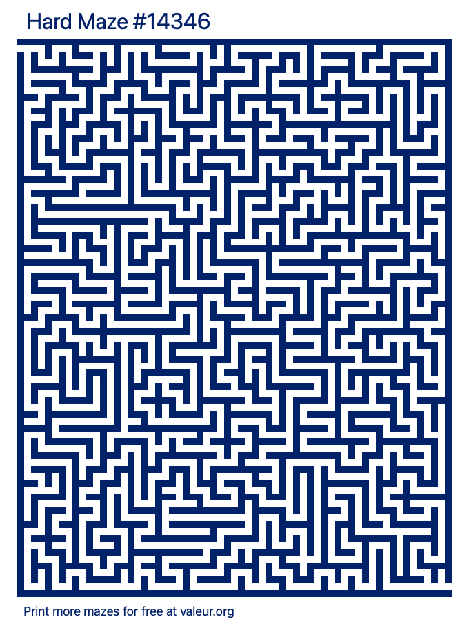 Free Printable Hard Maze number 14346