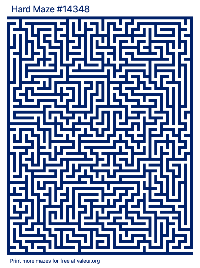 Free Printable Hard Maze number 14348