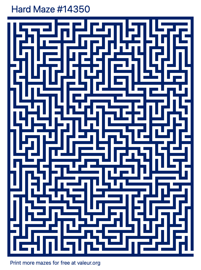 Free Printable Hard Maze number 14350