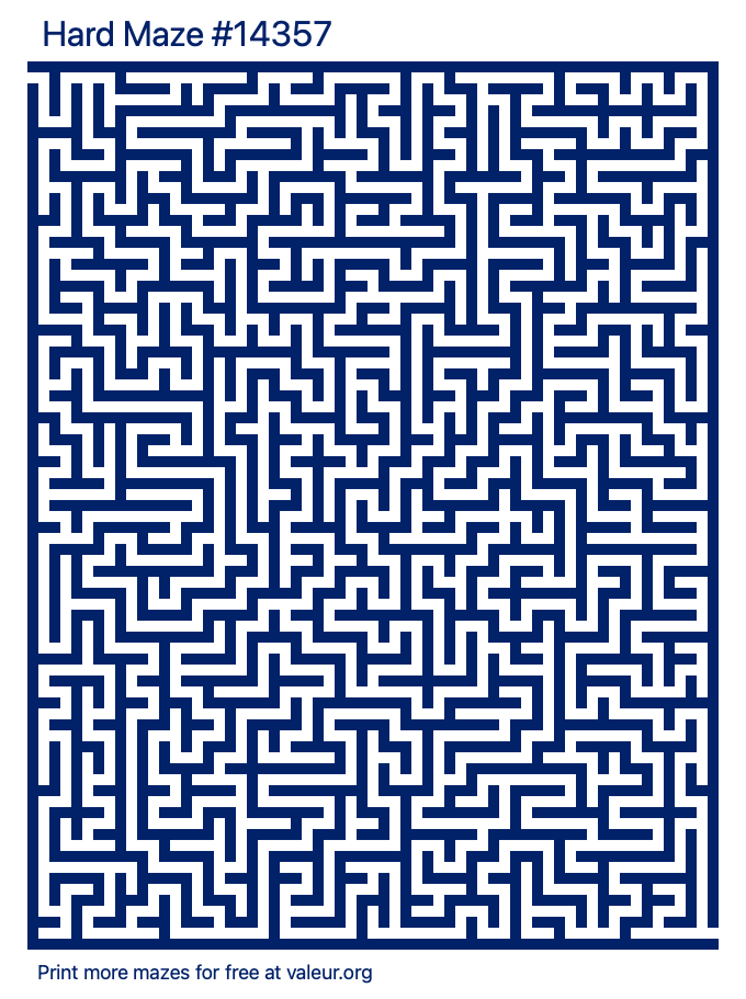 Free Printable Hard Maze number 14357