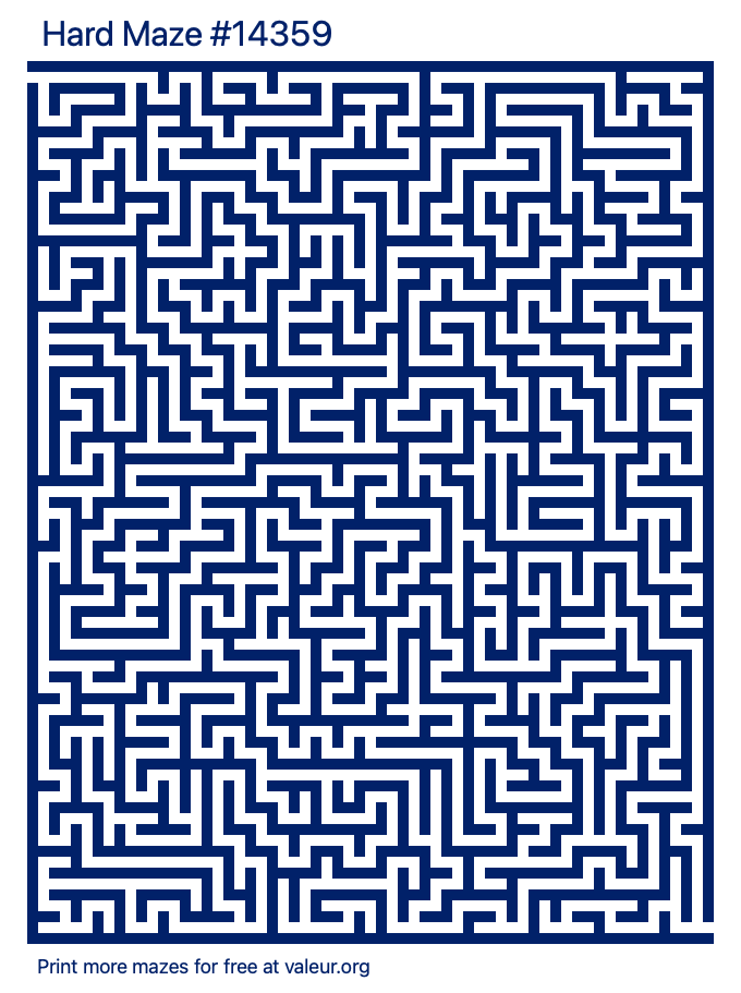 Free Printable Hard Maze number 14359