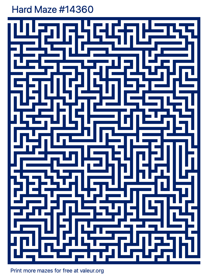 Free Printable Hard Maze number 14360