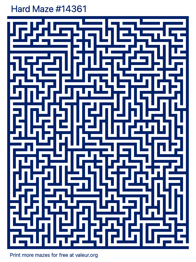 Free Printable Hard Maze number 14361