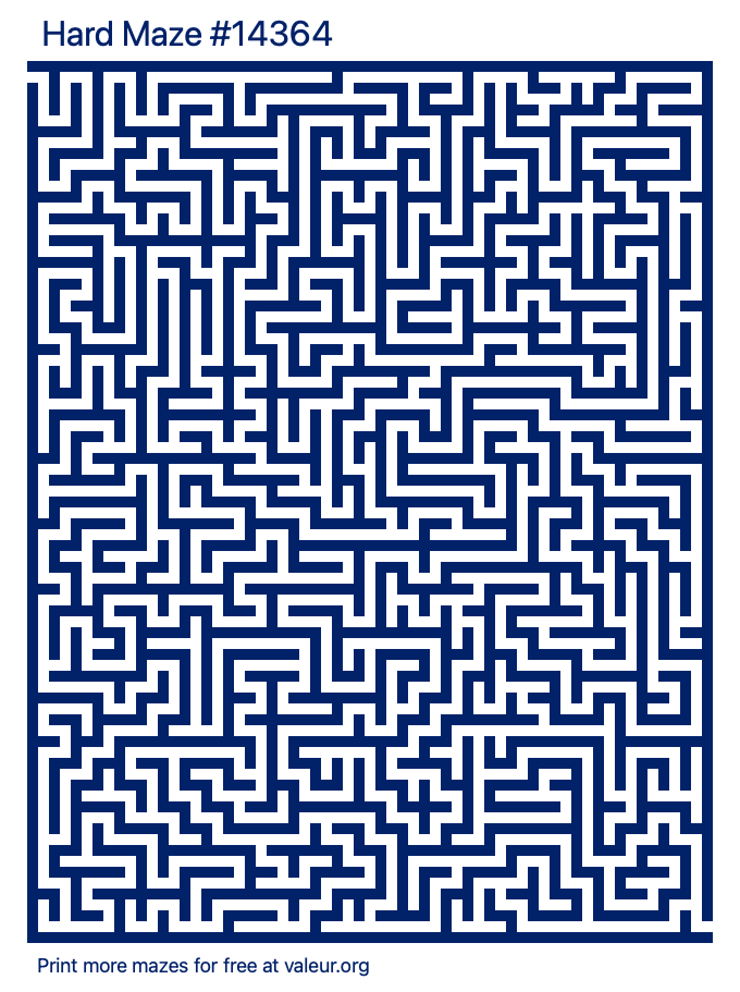 Free Printable Hard Maze number 14364