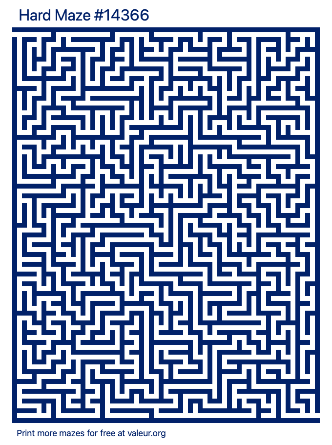 Free Printable Hard Maze number 14366