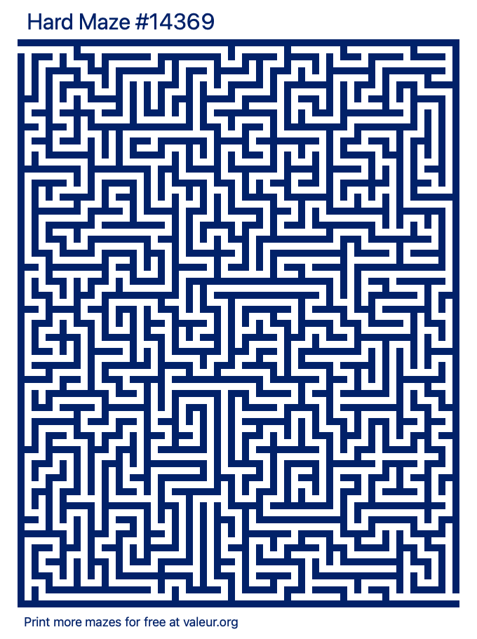 Free Printable Hard Maze number 14369